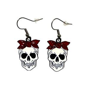 Indio Jewelry Halloween Day of the Dead Skeleton Earrings #2311